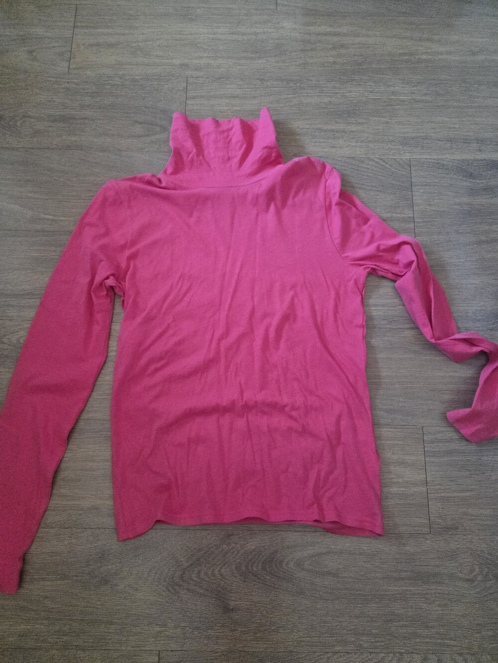 J. Crew Hot Pink Turtleneck Feather Jersey